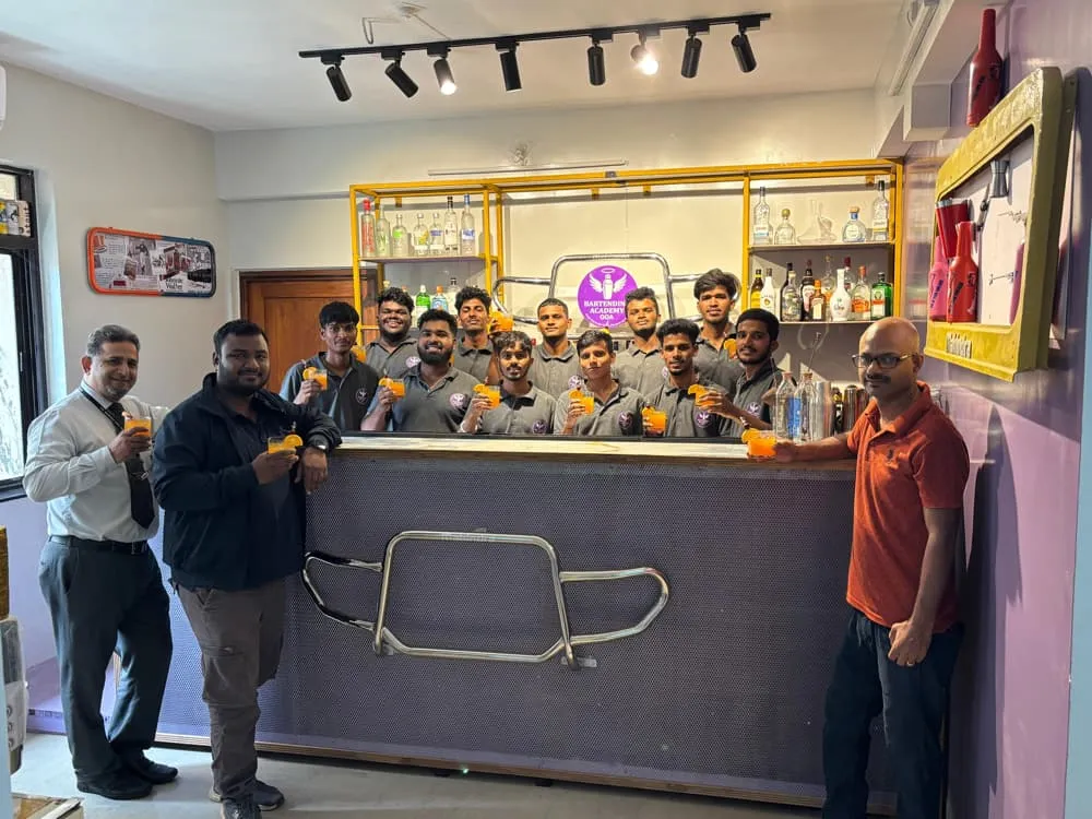 Bartending Academy Goa — student bartending in action